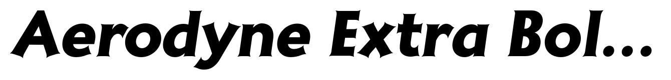 Aerodyne Extra Bold Italic